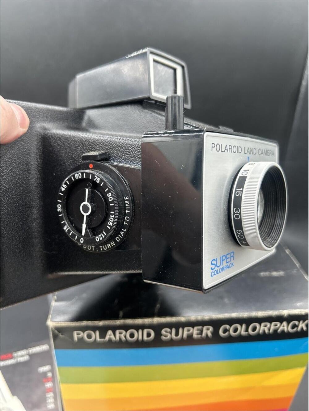 Vintage 1970’s Polaroid Super Shooter Land Camera Orig Box Manual Untested Clean - Picture 5 of 10